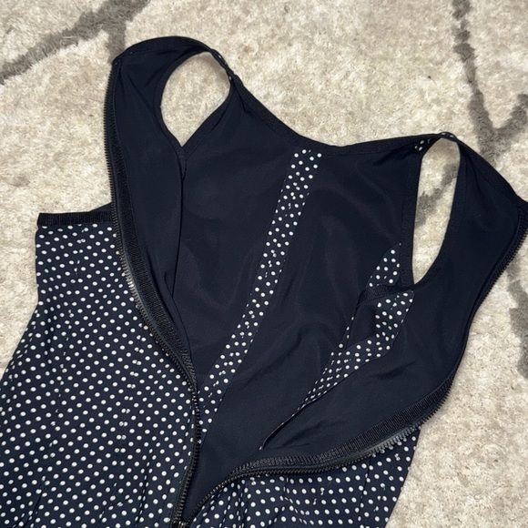 RARE Lululemon Here To There Dress - Biggy Dot- Navy Blue Polka Dot- Size Small - Picture 7 of 11
